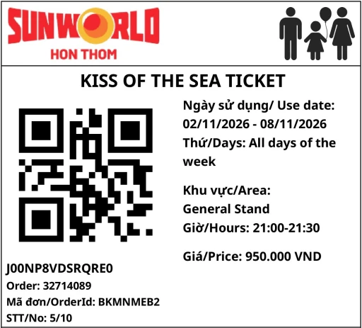 Kiss of the Sea ticket STT 5